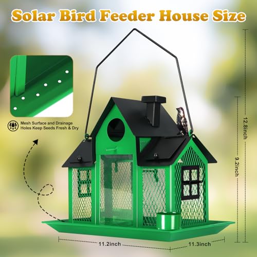 Blue Metal Hanging Bird Feeder L2583