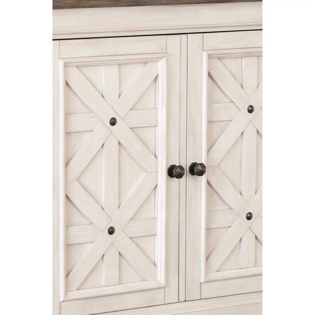 Antique White and Weathered Oak Server X323