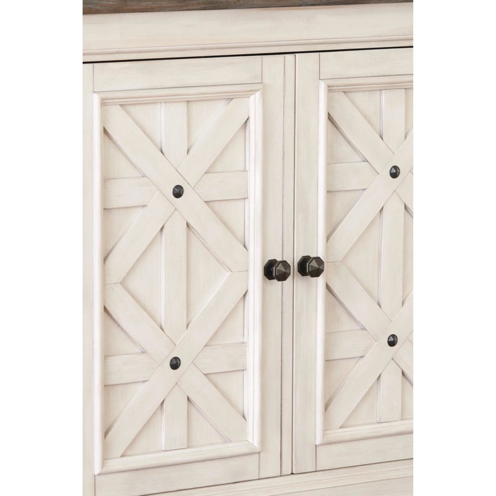 Antique White and Weathered Oak Server X323