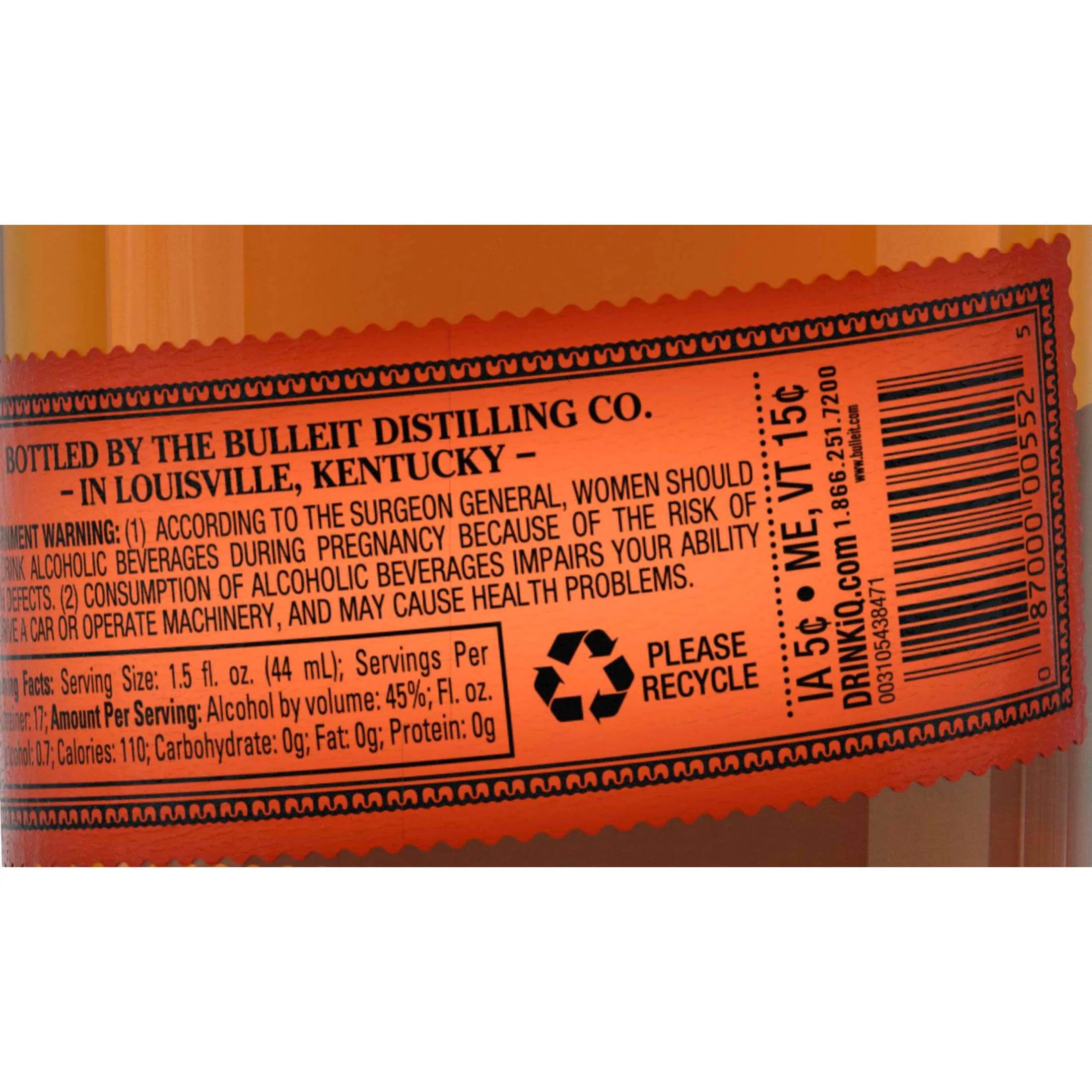 Bourbon Whiskey, 750 mL, 45% ABV U8633