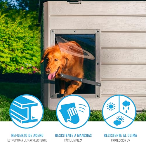 Weather Protected Dog House with Adjustable Vents X418