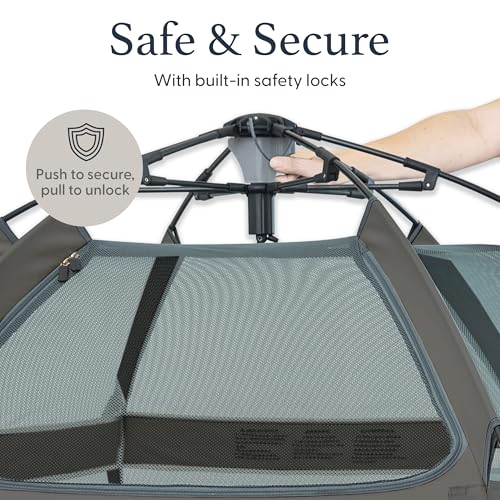 Pop Up Playpen with Canopy, Travel Bag, Mosquito Net (Anchor Grey) R69329