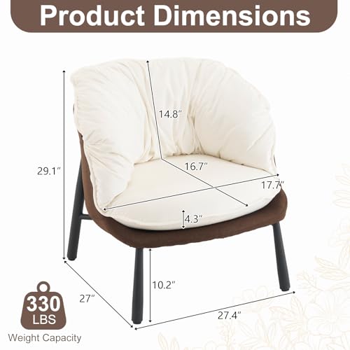 Black & Gray Velvet Barrel Chair with Metal Legs J433369