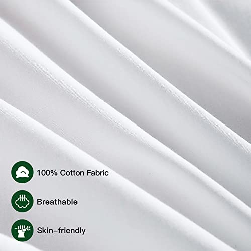 Pack of 2 Throw Pillow Inserts, 12x20, White, 100% Cotton Cover H61340