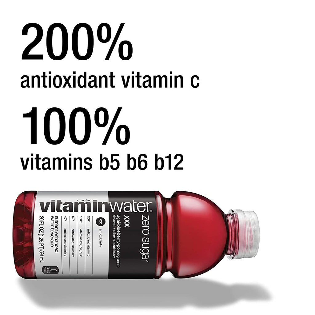 20 Fl Oz Nutrient Enhanced Flavored Water with Vitamins, Antioxidants, Electrolytes, Pack of 12 V908