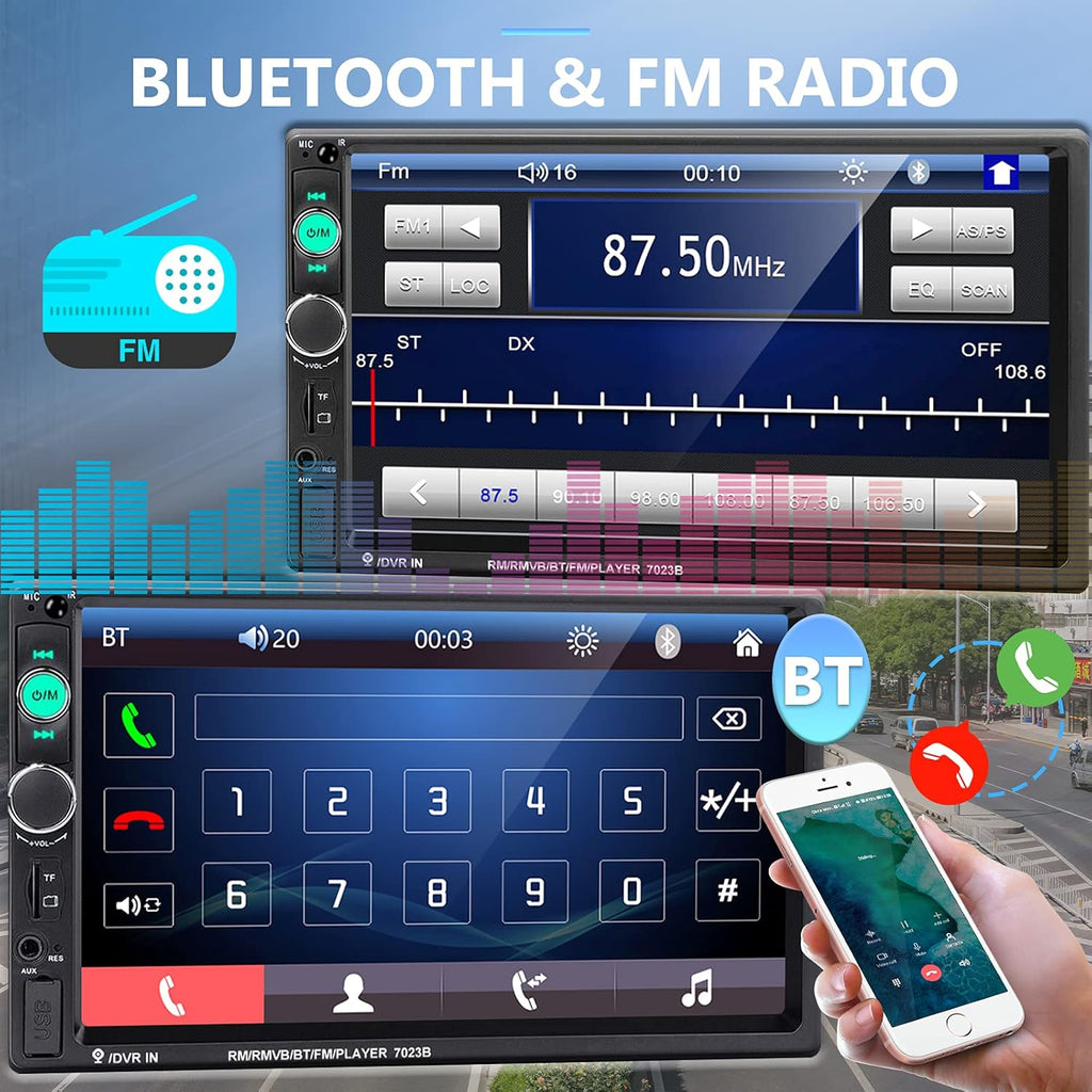 2 Din 7 Inch Touch Screen Car Stereo with Bluetooth L831698