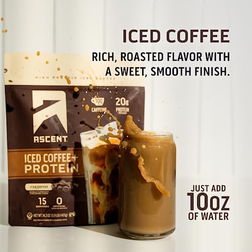 Iced Coffee Protein Powder, 20 g Protein & 100 mg Caffeine, 15 Servings N321676