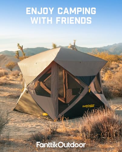 4 Person Pop Up Instant Cabin Tent with Rainfly I33017