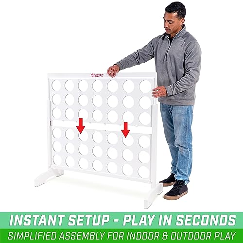 4 Foot Width Giant Portable 4 in a Row Game with Carry Case X254