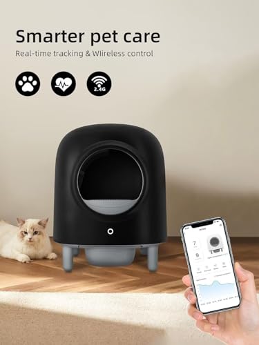 Black Automatic Self Cleaning Cat Litter Box L15574