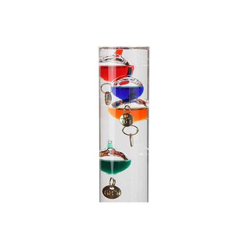 Galileo Thermometer with Etched Glass Globe Barometer G97521