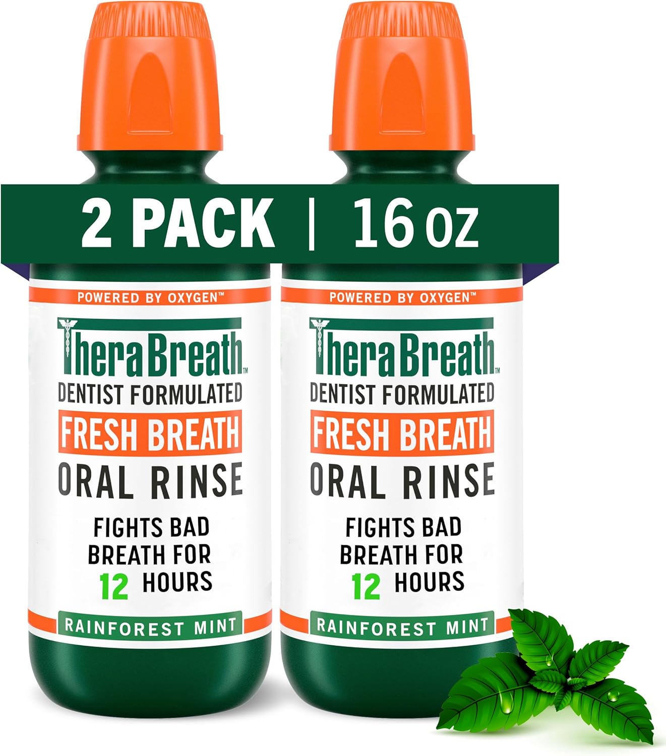 Rainforest Mint Alcohol-Free Mouthwash 16 Fl Oz (2-Pack) S45898