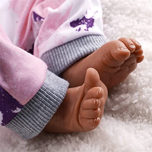 17Inch Black Reborn Baby Doll with Cloth Body R13810