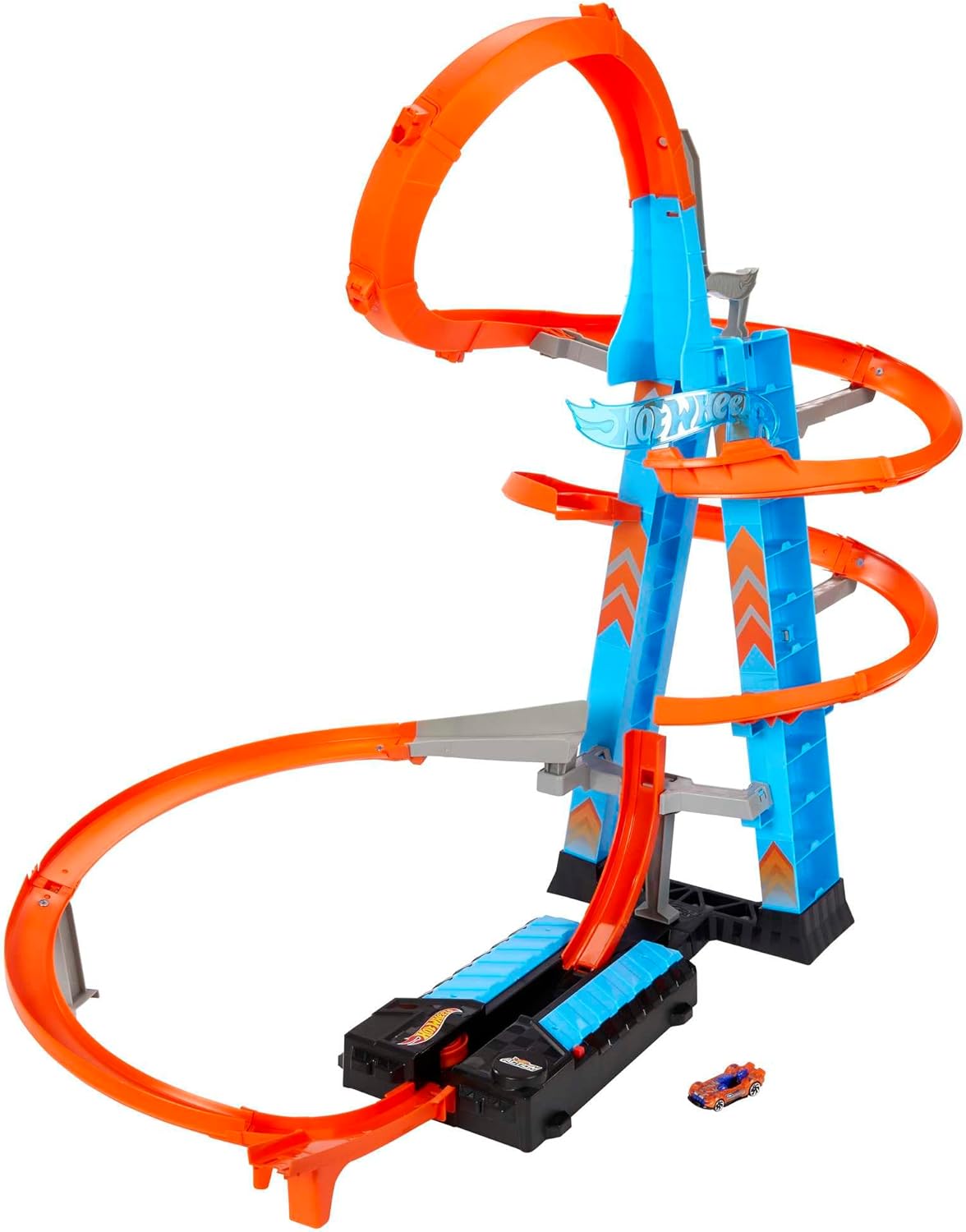 Toy Car Track Set with Motorized Booster E651