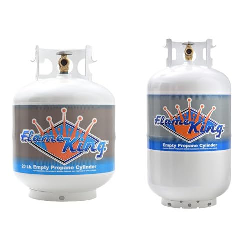 20 Pound Steel Propane Tank Cylinder with Type 1 Valve, White G96361