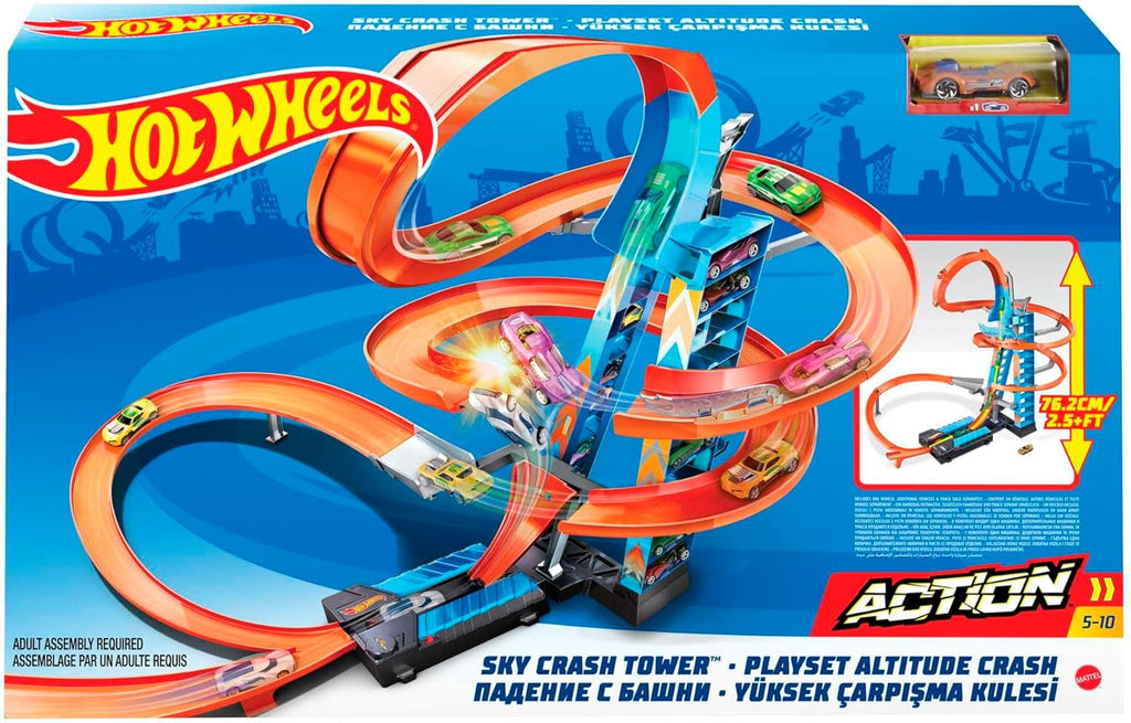 Toy Car Track Set with Motorized Booster E651