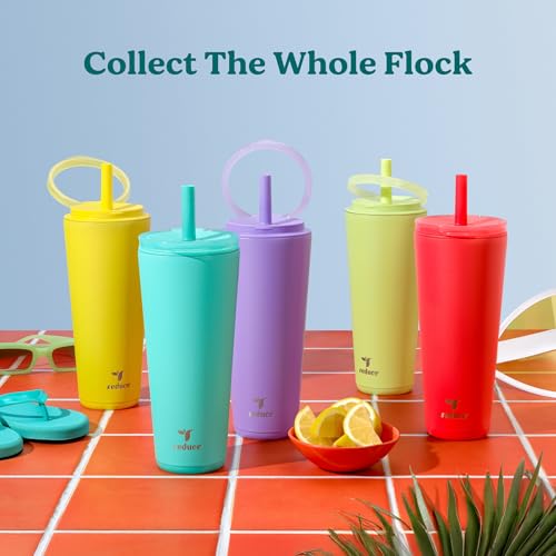 32 oz Stainless Steel Vacuum Insulated Tumbler with Flip Handle Lid B39632