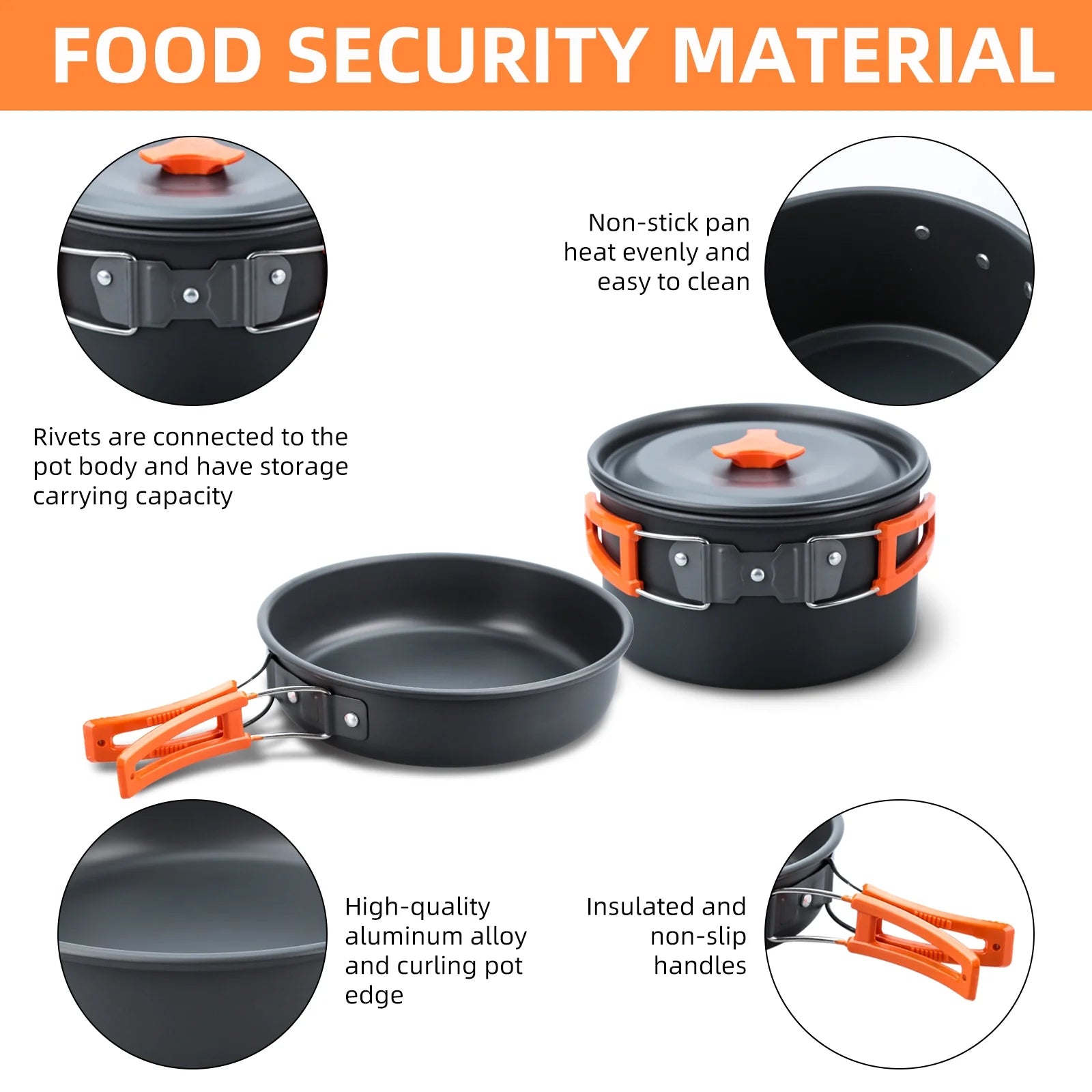16pcs Camping Cookware Set D832
