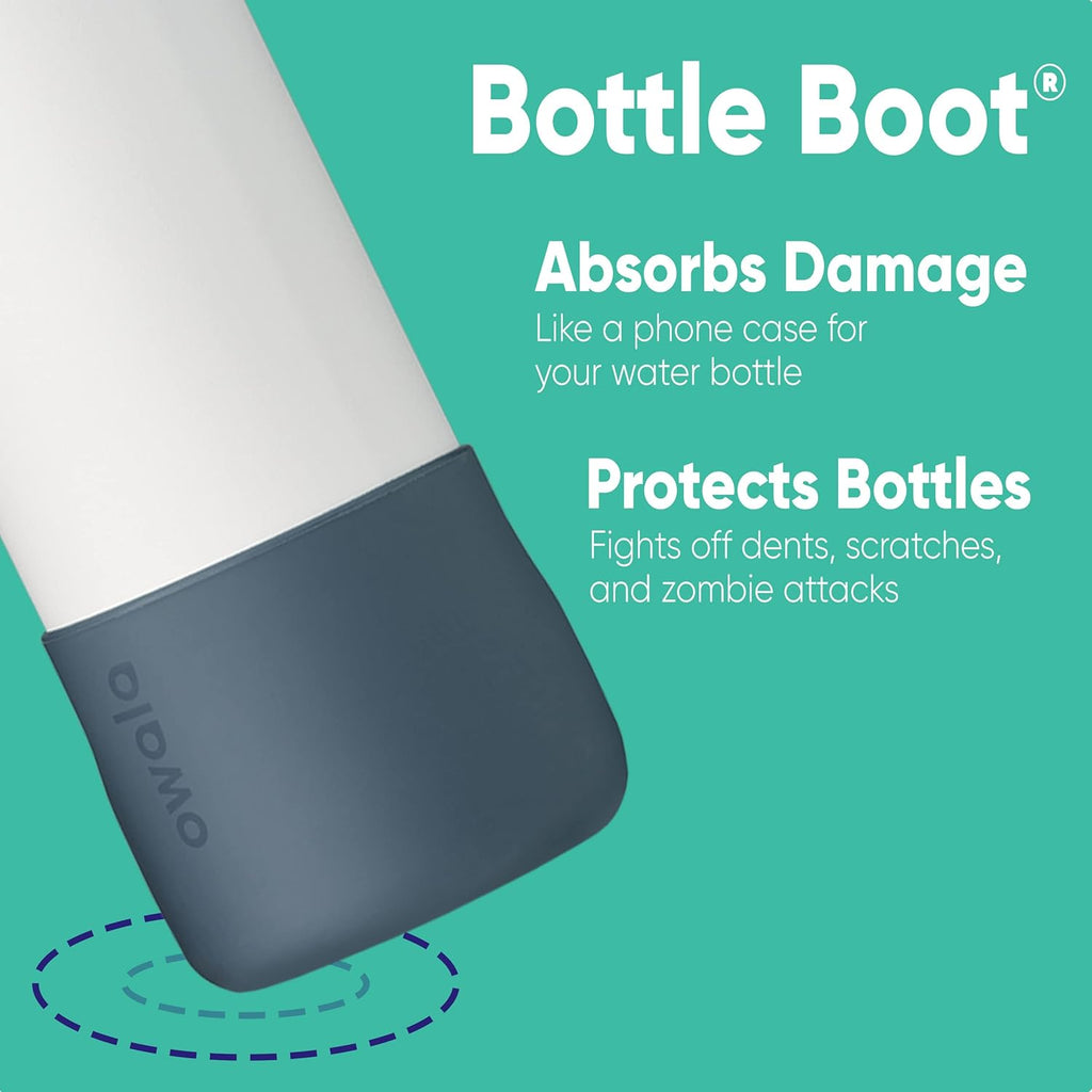 Insulated Stainless Steel Water Bottle with Straw and Silicone Boot X700484