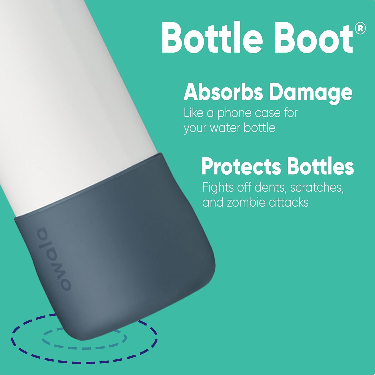 Insulated Stainless Steel Water Bottle with Straw and Silicone Boot X700484