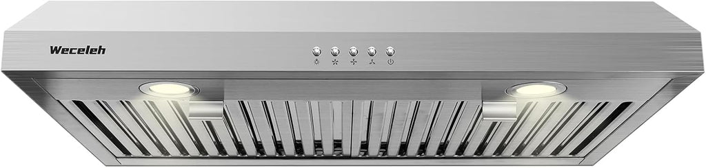 30 Inch Stainless Steel Under Cabinet Range Hood with Baffle Filters and 2 LED Lights Z11234