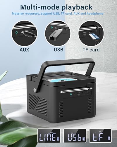 Portable Boombox CD Player with Cassette Player and Bluetooth V518951