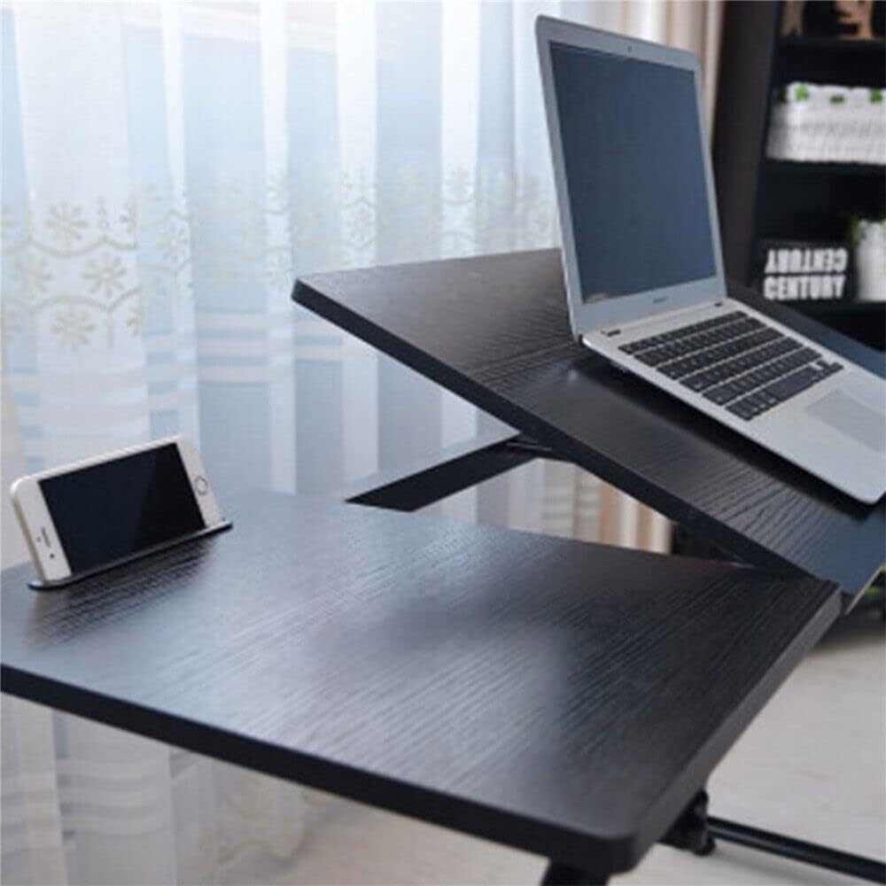 Adjustable Height Length Overbed Table with Wheels and Tilt Tabletop X72628