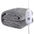 Light Brown Heated Flannel Electric Throw Blanket 50 x 60 Inches Y42539