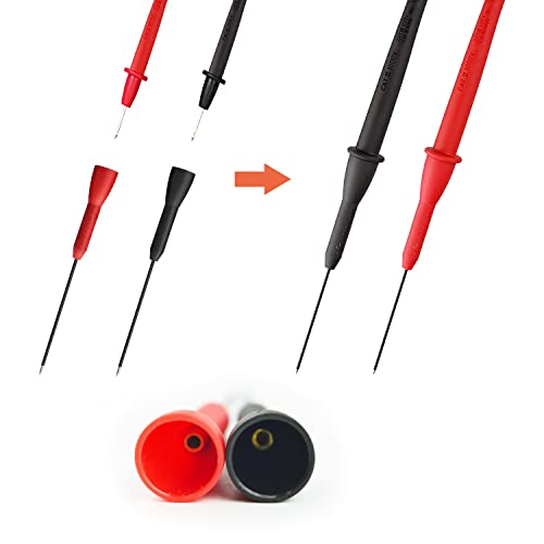 2 Pack 2mm Extended Needle Test Probes, 600V/10A Non-Destructive Multimeter Test Probe H4450