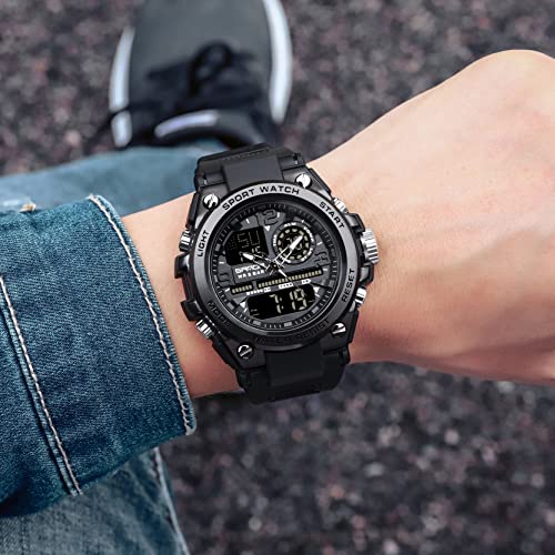 Mens Tactical Waterproof Digital Analog Wristwatch A2526