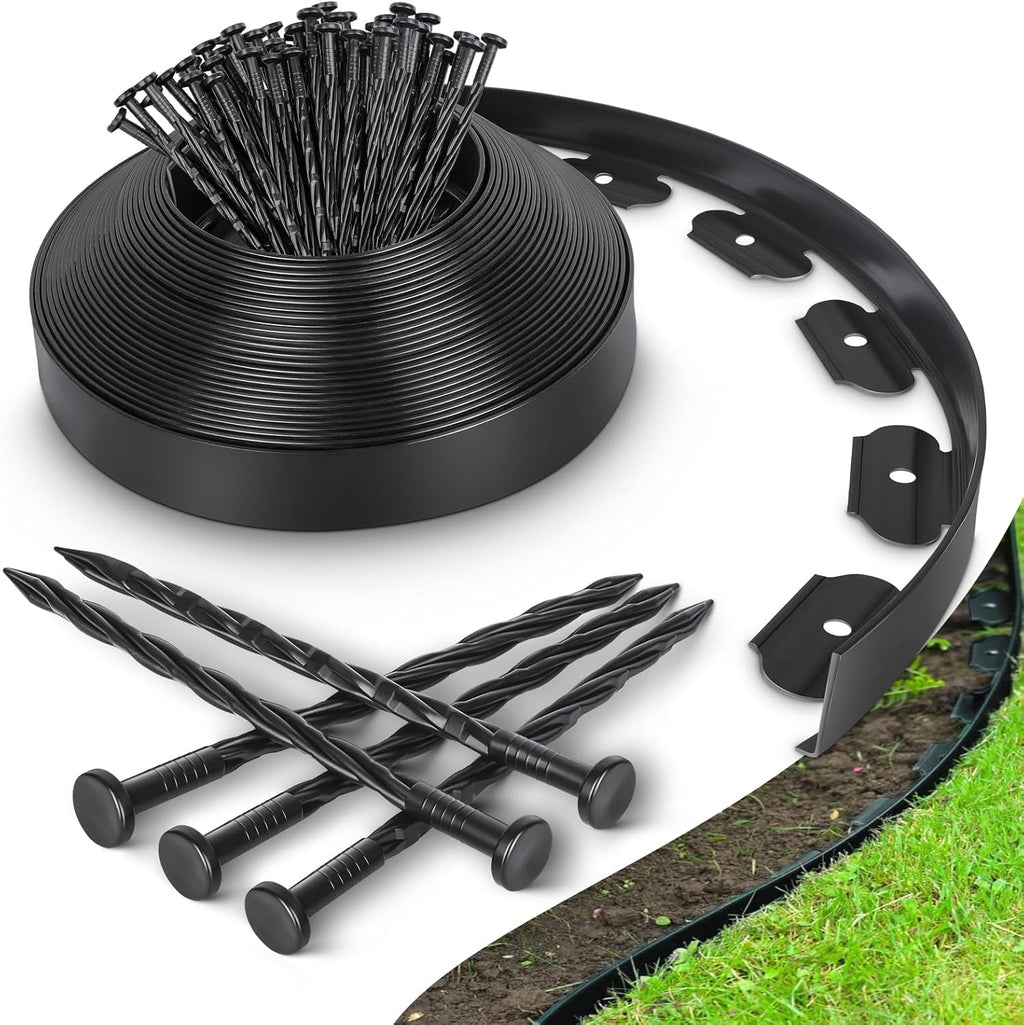 33FT No Dig Landscape Edging Border Kit with 40 Spikes Y98602