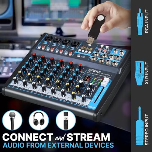 8 Channel Digital USB Bluetooth Audio Mixer O8825