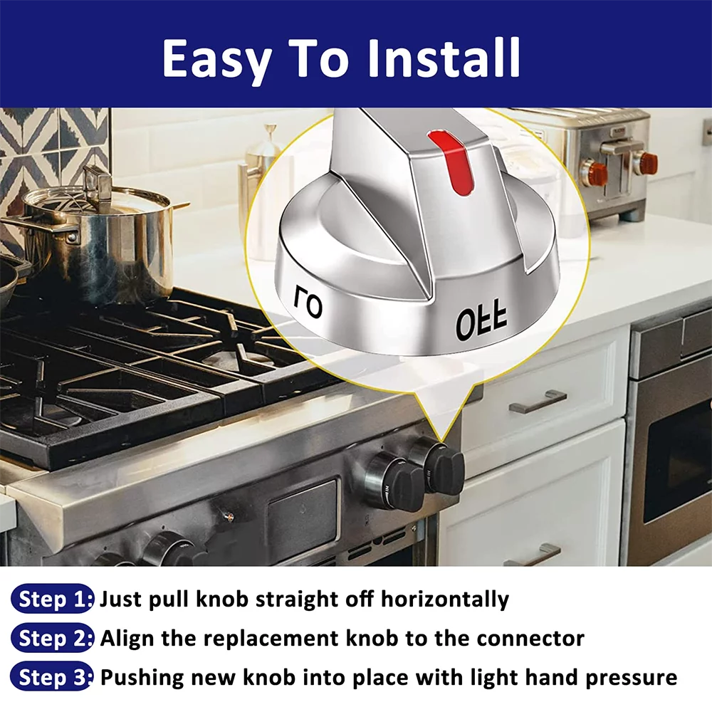 5 Pcs Burner Control Dial Knob for Stove R264826