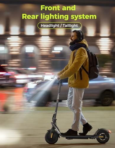 Electric Scooter, 25 Miles Range, 22MPH Max Speed, 850W Peak, 8.5"/10" Solid Tires, Dual Braking System N573