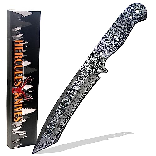 Damascus Steel Tanto Hunting Knife Blade Billet Z746