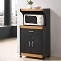 Black Beech Microwave Kitchen Cart P132463