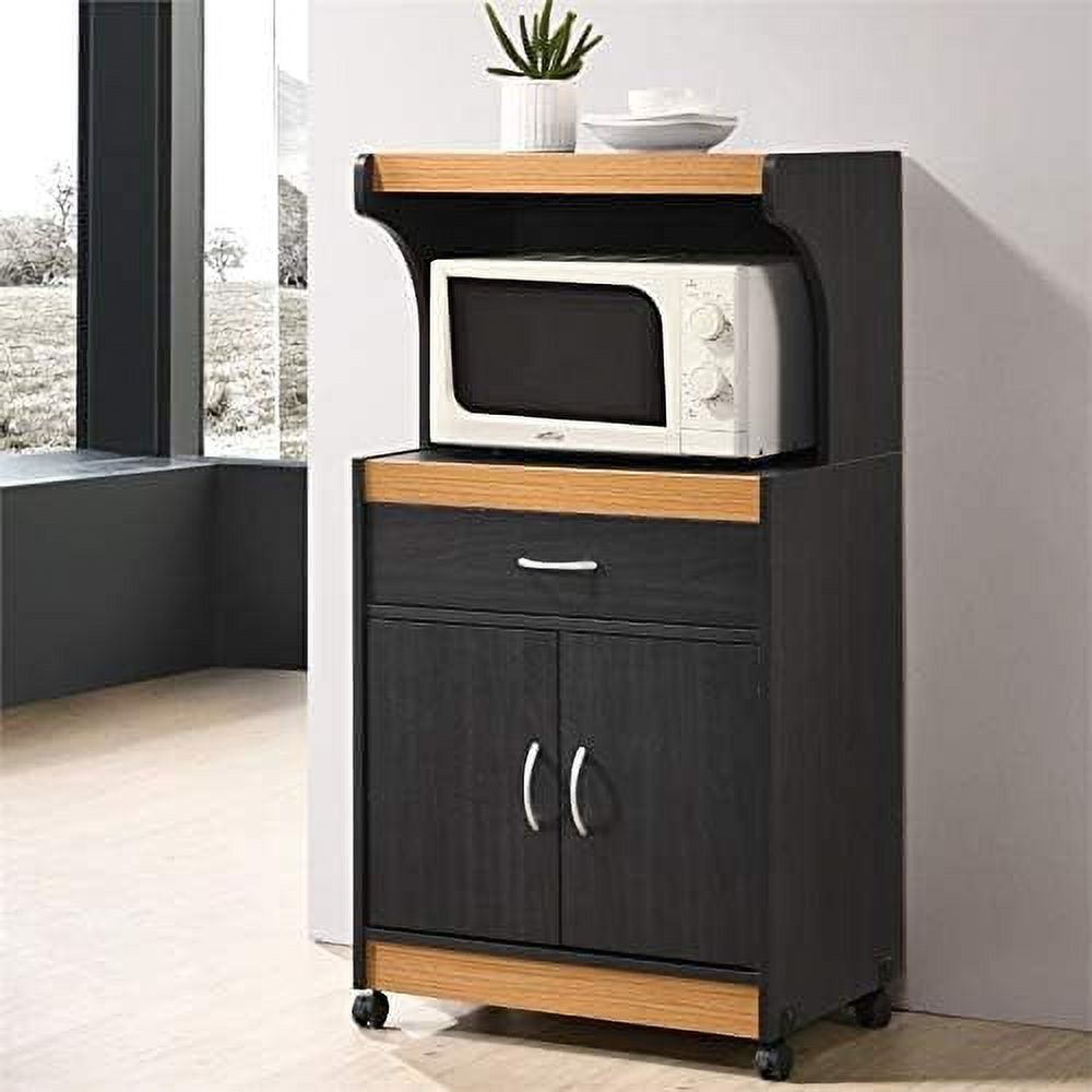Black Beech Microwave Kitchen Cart P132463
