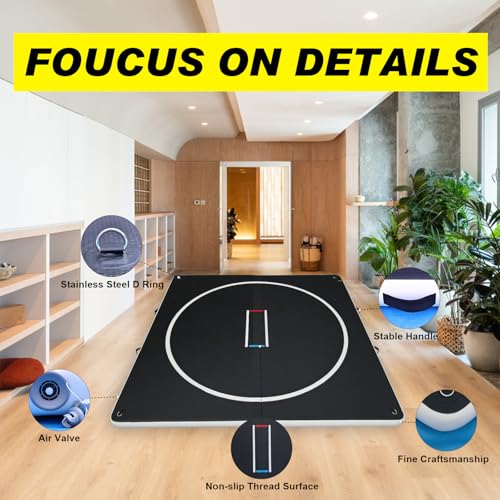 Thicken PVC Inflatable Wrestling Mat with Air Pump (5FT/10FT) J97343