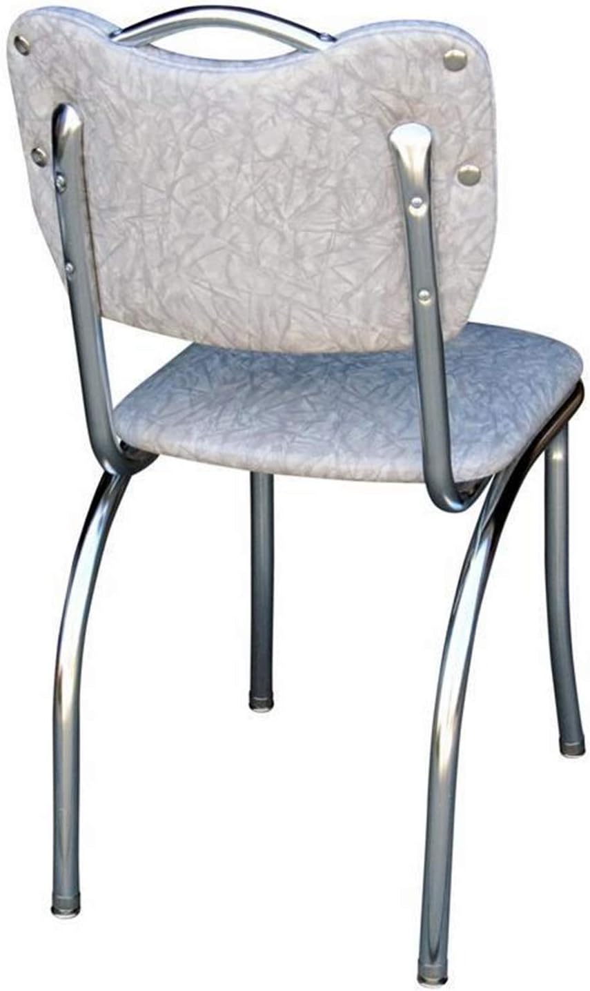 Cracked Ice Red Diner Chair with Pulled Seat V5153