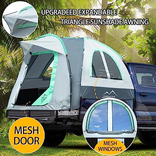 Waterproof PU2000mm 2-Person Truck Tent for 5.5-6.5 Ft Bed with Double Layer Windows Q522869