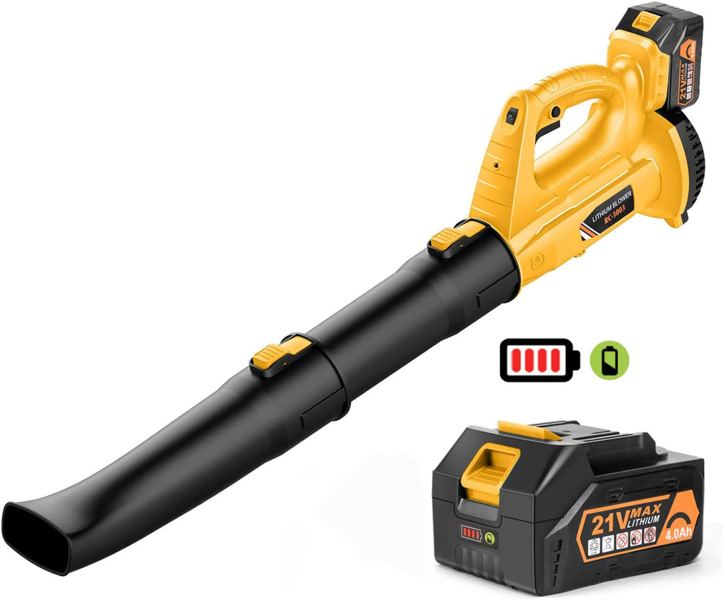 Cordless Leaf Blower, 320 CFM 180 MPH 5.0Ah Battery Operated M333