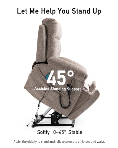 Large Power Lift Recliner Chair with Heated and Massage, 26in Extra Wide Seat K94672