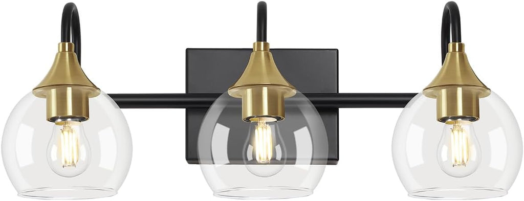 Black Gold 3 Light Bathroom Vanity Light H252103