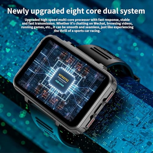 4G Smart Watch Phone, Android 10.7 MTK6762 Quad Core 4GB+64GB Smartwatch 2.4" Large Screen 1500mAh Dual Camera WiFi Bluetooth GPS Fitness Activity Tracker F911830
