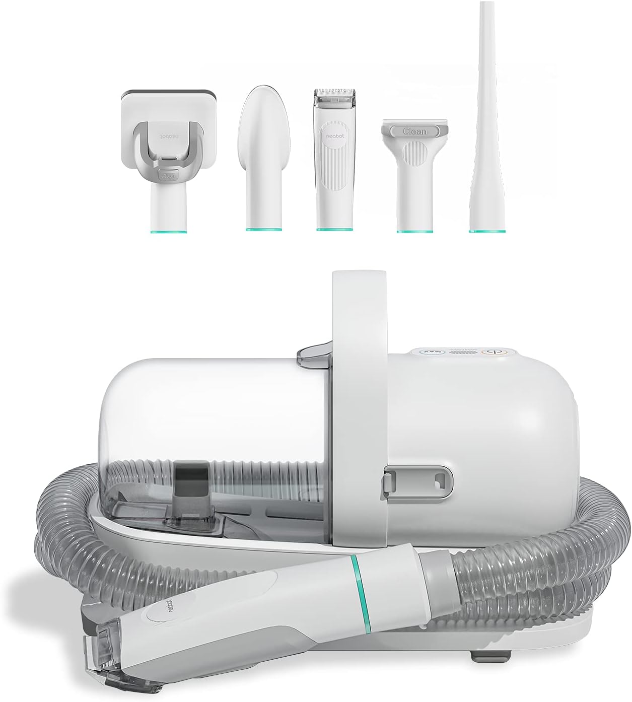 Pet Grooming Kit & Vacuum Suction 99% Pet Hair, Professional Grooming Clippers with 5 Grooming Tools S859