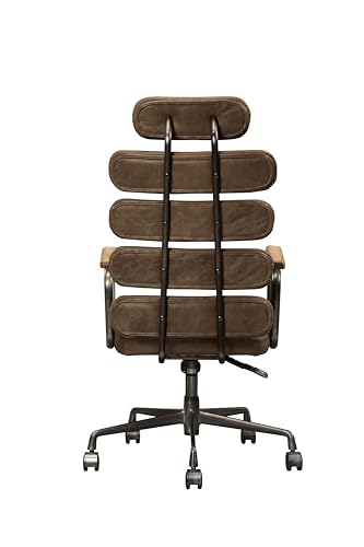 Retro Brown Top Grain Leather Office Chair U825501
