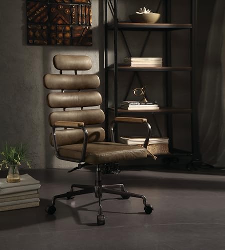 Retro Brown Top Grain Leather Office Chair U825501