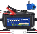 12V Automatic Smart Battery Charger Automotive Maintainer 7-Stages Trickle Charger with Terminal Cleaning Brush N6989