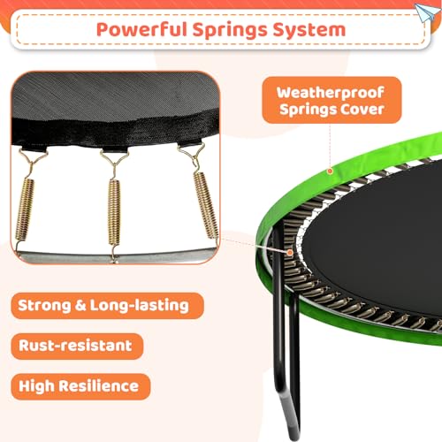 12FT 14FT 16FT Outdoor Trampoline with Ladder & Safety Net S646