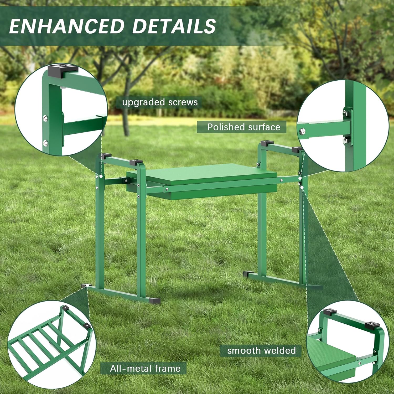 10.2" Wider Garden Kneeler and Seat with Handle I373333